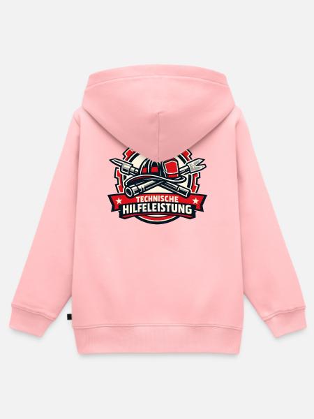 Technische Hilfeleistung Abzeichen - Kinder Premium Organic Zip Hoodie - Rosa