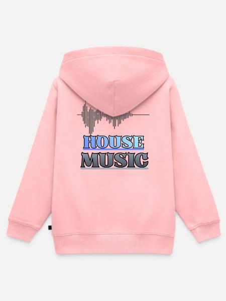 House - Kinder Premium Organic Zip Hoodie - Rosa