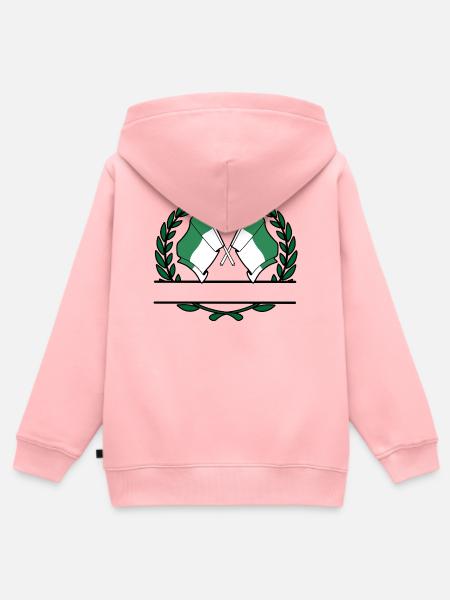Vlieland Laurel Custom – Island Edition - Kinder Premium Organic Zip Hoodie - Rosa