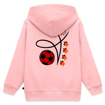 Fußball Event - Kinder Premium Organic Zip Hoodie - Rosa - Hinten - AI Model Kid Female (0cm)