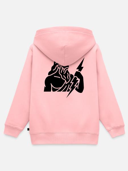 Zeus - Kinder Premium Organic Zip Hoodie - Rosa