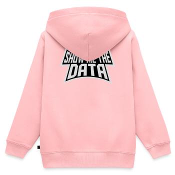Show Me The Data Lustig Nerd Analyst Sarkastisch - Kinder Premium Organic Zip Hoodie - Rosa - Hinten - AI Model Kid Female (0cm)