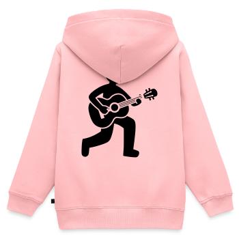 Gitarrist Akustische Gitarre - Kinder Premium Organic Zip Hoodie - Rosa - Hinten - AI Model Kid Female (0cm)