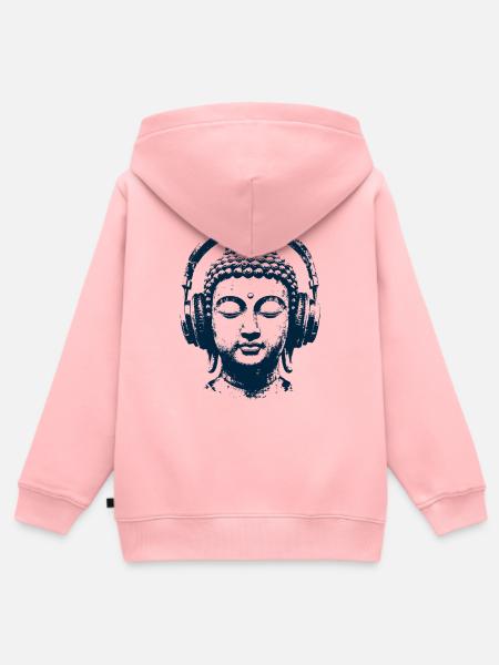 Zen Buddha - Kinder Premium Organic Zip Hoodie - Rosa