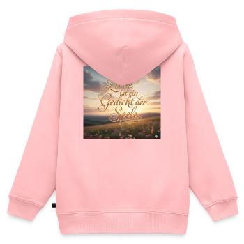 Liebe ist Gedicht der Seele - Kinder Premium Organic Zip Hoodie - Rosa - Hinten - AI Model Kid Female (0cm)