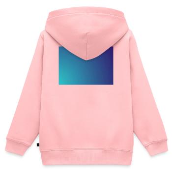Circling cyan-violet gradient - Kids Premium Organic Zip-up Hoodie - rose - Back - AI Model Kid Female (0cm)