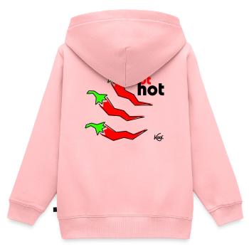 Pepperoni hot - Kinder Premium Organic Zip Hoodie - Rosa - Hinten - AI Model Kid Female (0cm)