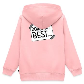 Doing My Best Funny Honest Motivational Saying - Kids Premium Organic Zip-up Hoodie - rose - Back - AI Model Kid Female (0cm)
