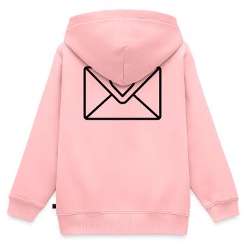 Liebesbrief - Kinder Premium Organic Zip Hoodie - Rosa - Hinten - AI Model Kid Female (0cm)