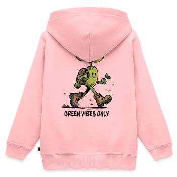 Ecological Plant on a hike - Kids Premium Organic Zip-up Hoodie - rose - Back - AI Model Kid Female (0cm)