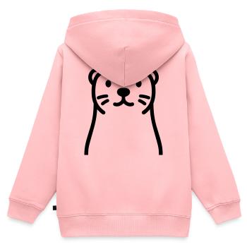 Otter - Kinder Premium Organic Zip Hoodie - Rosa - Hinten - AI Model Kid Female (0cm)
