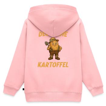 Deutsche Kartoffel mit Schaufel - Kinder Premium Organic Zip Hoodie - Rosa - Hinten - AI Model Kid Female (0cm)