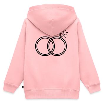 Diamantring - Kinder Premium Organic Zip Hoodie - Rosa - Hinten - AI Model Kid Female (0cm)