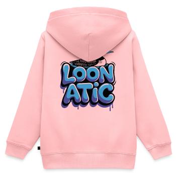 Eistaucher Wasservogel Loonatic - Kinder Premium Organic Zip Hoodie - Rosa - Hinten - AI Model Kid Female (0cm)