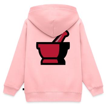 Mörser Stößel Gewürze Kochen Apotheke - Kinder Premium Organic Zip Hoodie - Rosa - Hinten - AI Model Kid Female (0cm)