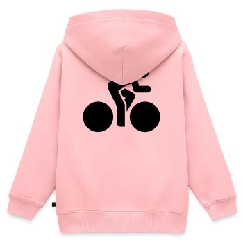 Radsportler, Fahrrad, Fahrradtour, Rennrad - Kinder Premium Organic Zip Hoodie - Rosa - Hinten - AI Model Kid Female (0cm)