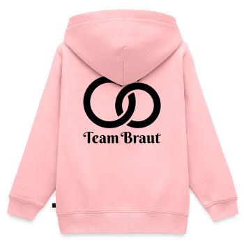 Hochzeit, Verlobung, Hochzeitsfeier - Kinder Premium Organic Zip Hoodie - Rosa - Hinten - AI Model Kid Female (0cm)