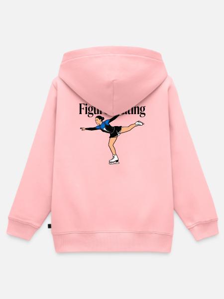 Eiskunstlauf - Kinder Premium Organic Zip Hoodie - Rosa