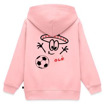 Sombrero Fußball  - Kinder Premium Organic Zip Hoodie - Rosa - Hinten - AI Model Kid Female (0cm)