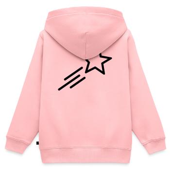 shooting star - Kids Premium Organic Zip-up Hoodie - rose - Back - AI Model Kid Female (0cm)