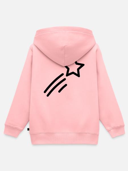 Sternschnuppe - Kinder Premium Organic Zip Hoodie - Rosa