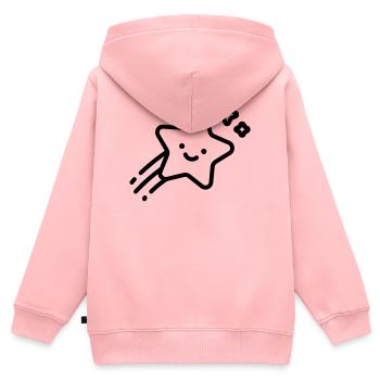 shooting star - Kids Premium Organic Zip-up Hoodie - rose - Back - AI Model Kid Female (0cm)