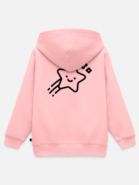 Sternschnuppe - Kinder Premium Organic Zip Hoodie - Rosa