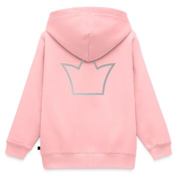 Krone – Symbol für Stärke & Selbstbewusstsein - Kinder Premium Organic Zip Hoodie - Rosa - Hinten - AI Model Kid Female (0cm)