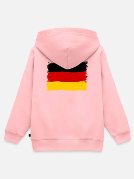 Deutschland Fanshirt für Deutschland Fans - Kinder Premium Organic Zip Hoodie - Rosa