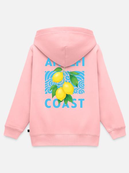 Sommer-Design Zitronen Amalfi Coast Italien - Kinder Premium Organic Zip Hoodie - Rosa