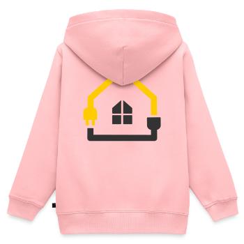 Electrician House Socket Smart Home - Kids Premium Organic Zip-up Hoodie - rose - Back - AI Model Kid Female (0cm)