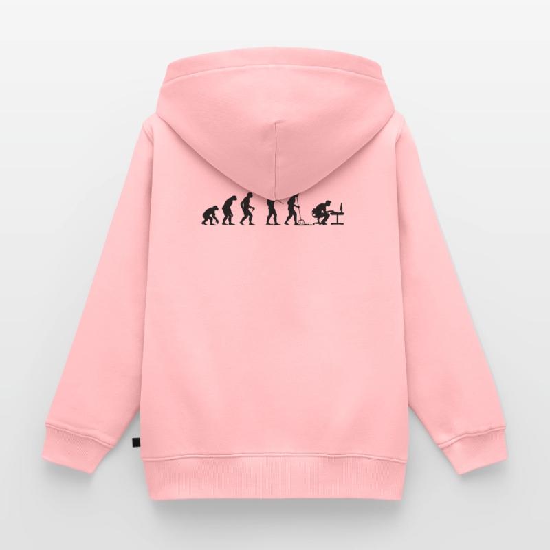 Programmierer Computerfreak Evolution Kinder Premium Organic Zip Hoodie
