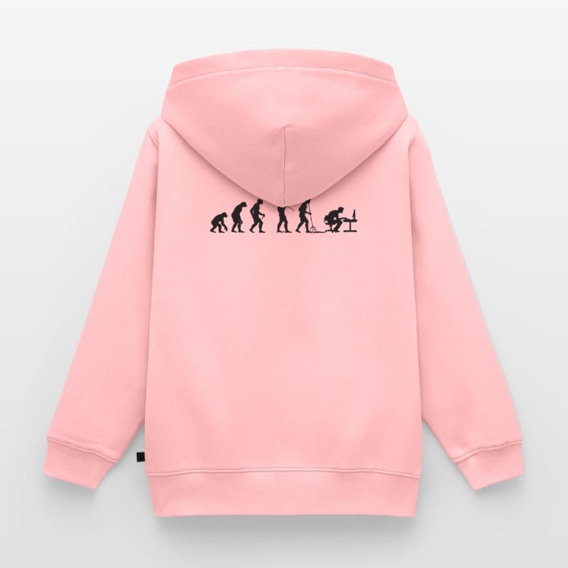 Programmer Computer Freak Evolution Kids Premium Organic Zip-up Hoodie