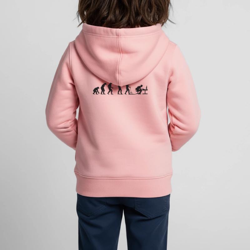Programmer Computer Freak Evolution Kids Premium Organic Zip-up Hoodie