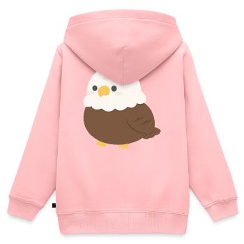 Weißkopfseeadler - Kinder Premium Organic Zip Hoodie - Rosa - Hinten - AI Model Kid Female (0cm)