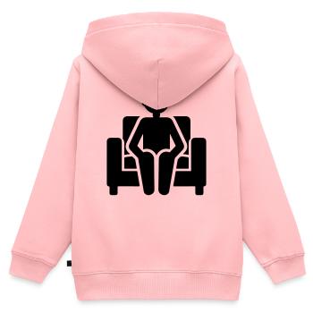 Couch Sitting Lazy - Kids Premium Organic Zip-up Hoodie - rose - Back - AI Model Kid Female (0cm)