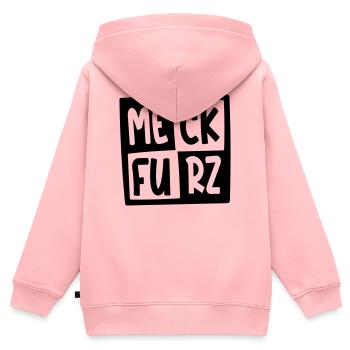 MECK-FURZ - Kinder Premium Organic Zip Hoodie - Rosa - Hinten - AI Model Kid Female (0cm)