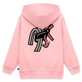 Belay Device Climbing Carabiner Bouldering - Kids Premium Organic Zip-up Hoodie - rose - Back - AI Model Kid Female (0cm)