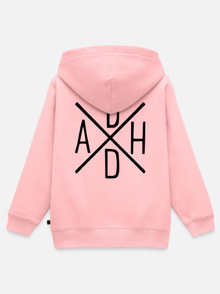 ADHS - Kinder Premium Organic Zip Hoodie - Rosa