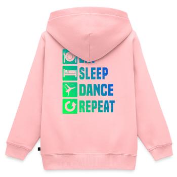 Geschenkidee für einen Breakdancer mit Streetdance - Kinder Premium Organic Zip Hoodie - Rosa - Hinten - AI Model Kid Female (0cm)
