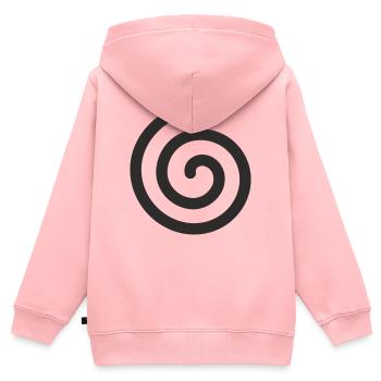 Spirale – Symbol für Leichtigkeit & Entwicklung - Kinder Premium Organic Zip Hoodie - Rosa - Hinten - AI Model Kid Female (0cm)