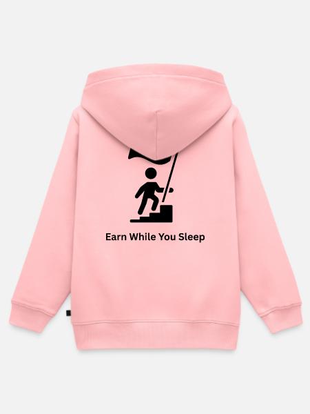 Earn While You Sleep – Passive Income - Kinder Premium Organic Zip Hoodie - Rosa