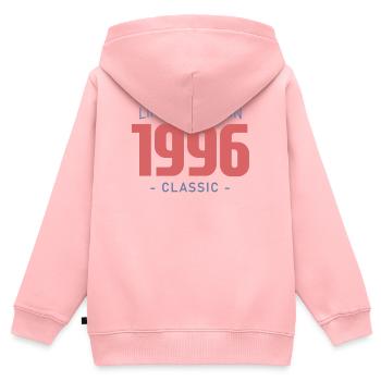 T-Shirt 30 Ans 1996 Humour Drôle - Sweat Premium à capuche zippé enfant bio - rose - Dos - AI Model Kid Female (0cm)