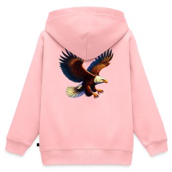 aigle - Sweat Premium à capuche zippé enfant bio - rose - Dos - AI Model Kid Female (0cm)