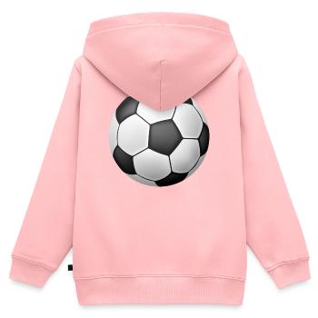 Soccer Ball Classic Monochrome - Kids Premium Organic Zip-up Hoodie - rose - Back - AI Model Kid Female (0cm)