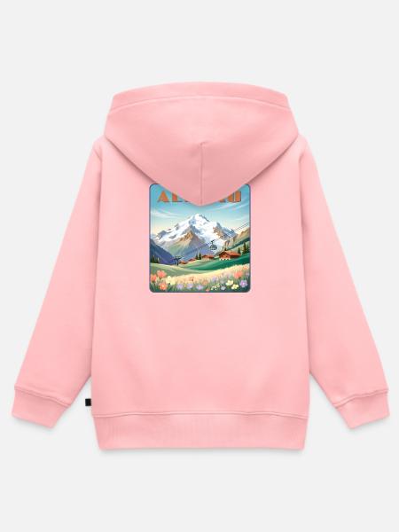 Allgäu - Kinder Premium Organic Zip Hoodie - Rosa