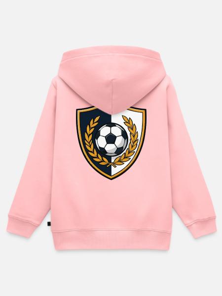 fussball-crest - Kinder Premium Organic Zip Hoodie - Rosa