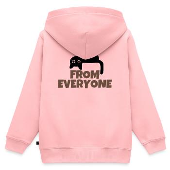Away From Everyone Funny Introvert Black Cat Retro - Kids Premium Organic Zip-up Hoodie - rose - Back - AI Model Kid Female (0cm)