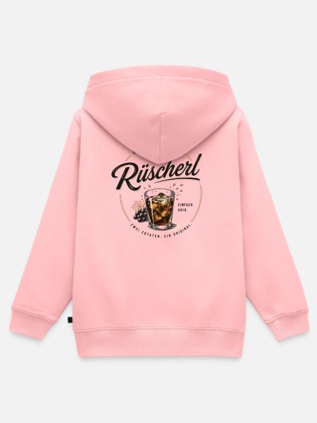 Rüscherl - Kinder Premium Organic Zip Hoodie - Rosa