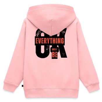 Tout ira - Sweat Premium à capuche zippé enfant bio - rose - Dos - AI Model Kid Female (0cm)